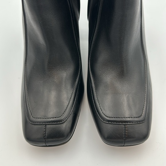 Square-toed ankle boots in Italian leather Sz8.5 - Picture 9 of 11